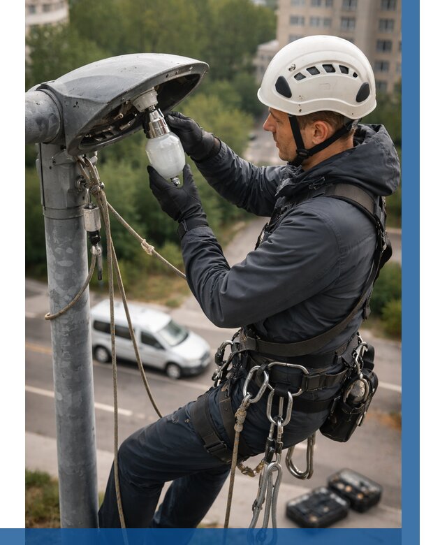 Замена ламп на высоте в Дзержинске от 2542 р. | ВЫСОТНИК-Дзр