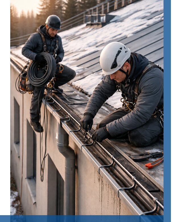 Монтаж греющего кабеля на кровле в Дзержинске от 458 р. | ВЫСОТНИК-Дзр