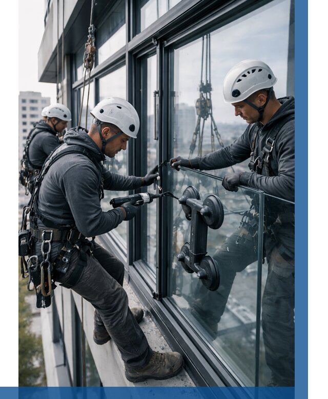 Витражное остекление зданий в Дзержинске от 3558 р. | ВЫСОТНИК-Дзр