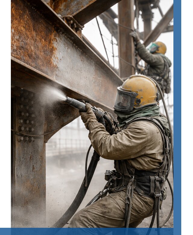 Пескоструйная очистка металлоконструкций в Дзержинске по 610 р.  ВЫСОТНИК-Дзр