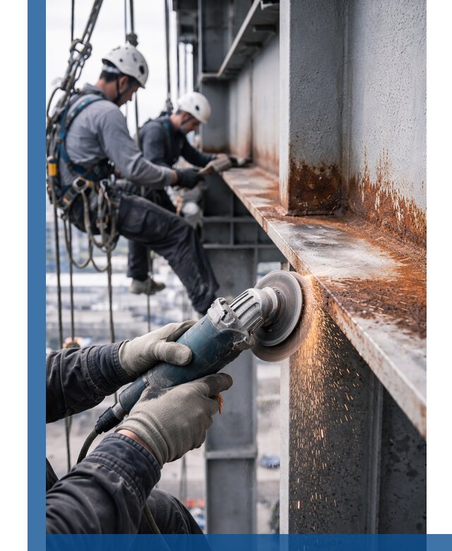 Зачистка металла от ржавчины и подготовка поверхностей в Дзержинске