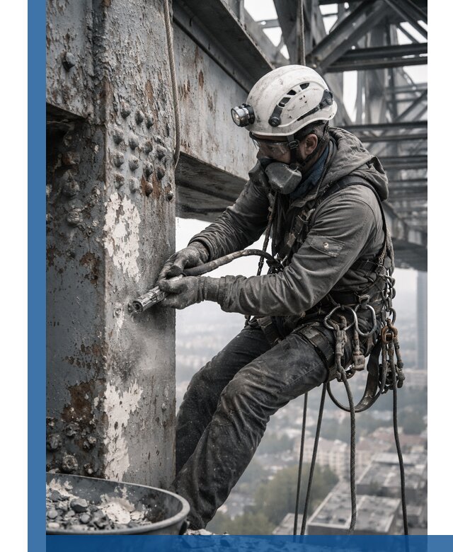 Удаление старой краски с металлических конструкций в Дзержинске