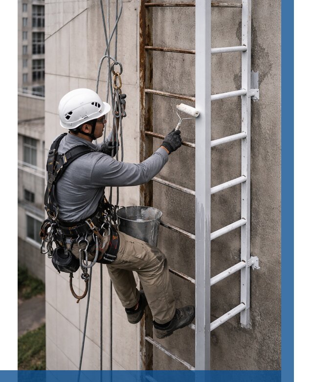 Покраска пожарных лестниц в Дзержинске от 4575 р. | ВЫСОТНИК-Дзр
