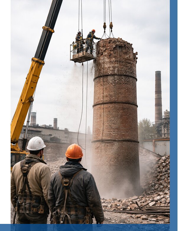 Демонтаж дымовой трубы в Дзержинске от 91503 р. | ВЫСОТНИК-Дзр, смета