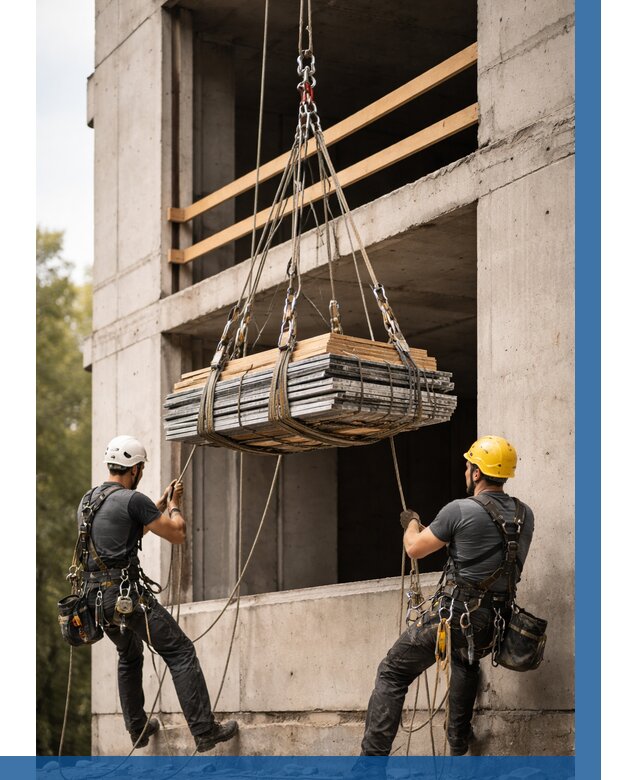 Подъем материала на этаж веревками в Дзержинске от 1525 р. | ВЫСОТНИК-Дзр