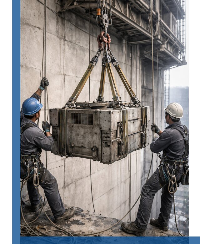 Такелажные работы на высоте, подъем и монтаж грузов в Дзержинске