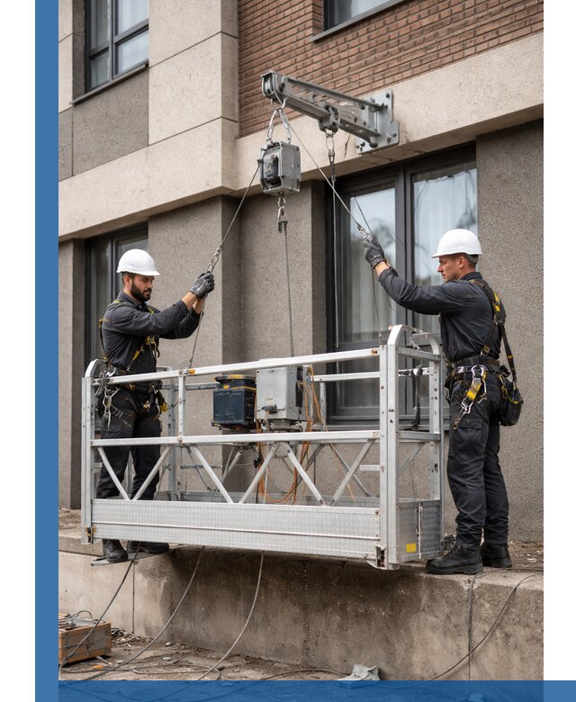 Монтаж и подъем фасадной люльки в Дзержинске с гарантией безопасности