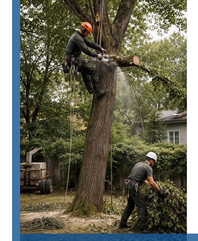 Кронирование деревьев в Дзержинске, безопасная высотная обрезка