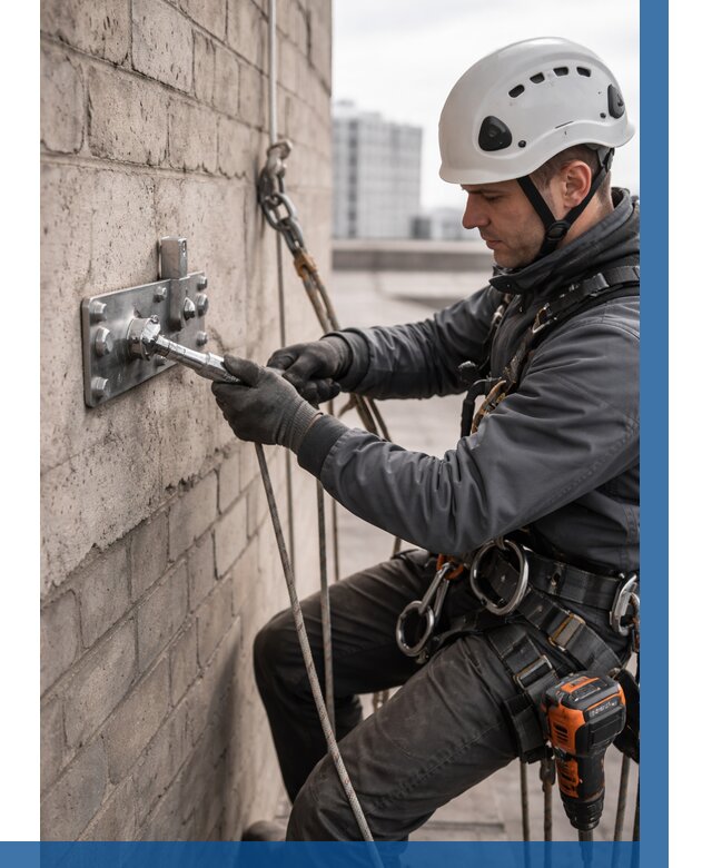 Установка анкерных точек в Дзержинске от 3558 р. | ВЫСОТНИК-Дзр